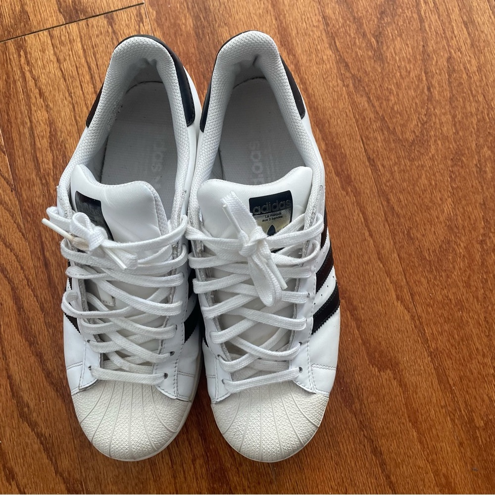 Adidas Kids Classic White and Black Sneakers
